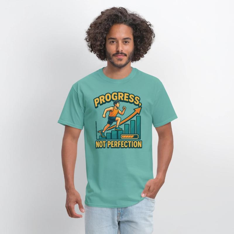 "Progress Not Perfection" Motivational T-Shirt