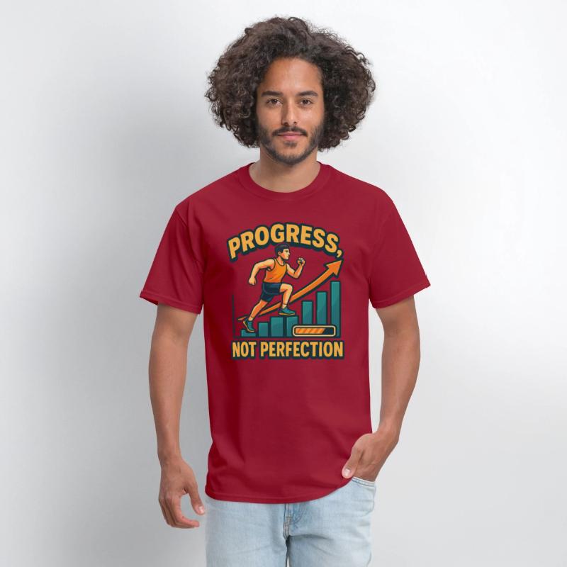 "Progress Not Perfection" Motivational T-Shirt
