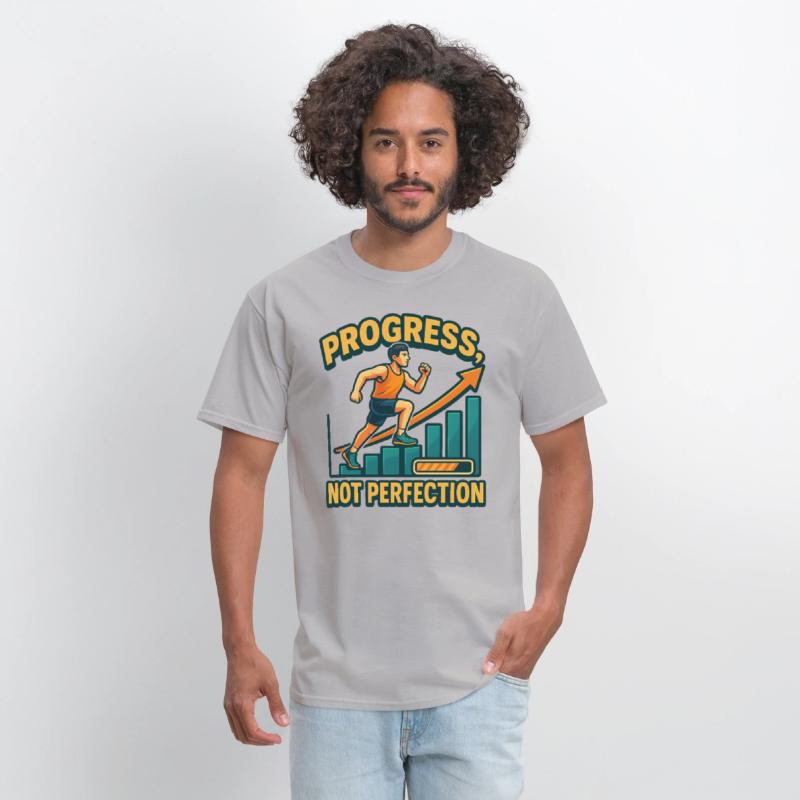 "Progress Not Perfection" Motivational T-Shirt