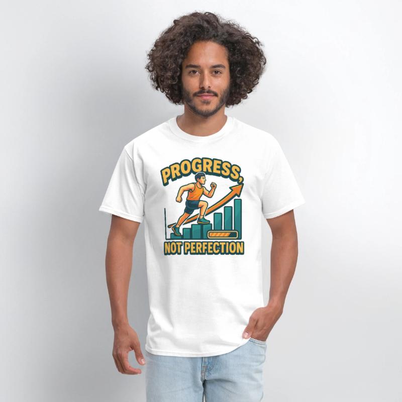 "Progress Not Perfection" Motivational T-Shirt