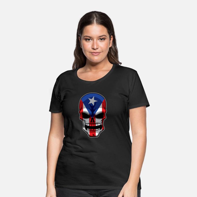 Puerto Rican Skull - Puerto Rico Pride Flag