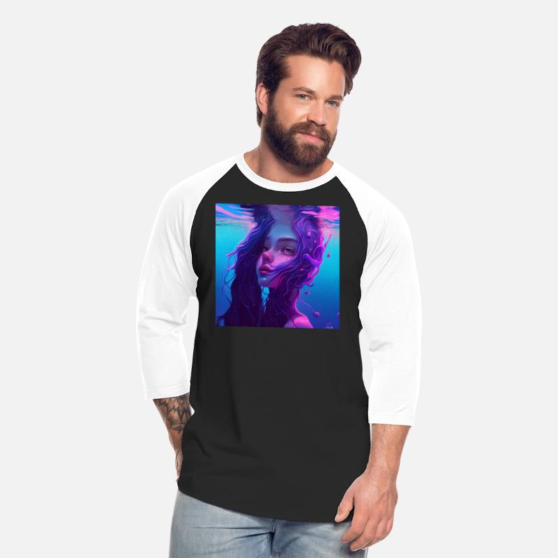 Purple mermaid underwater