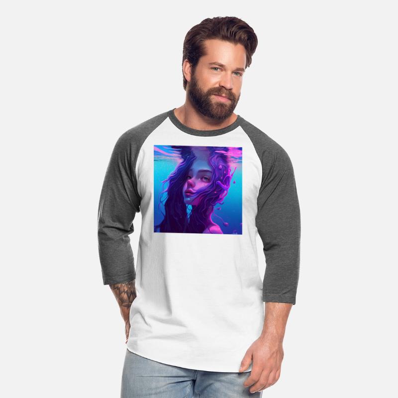 Purple mermaid underwater