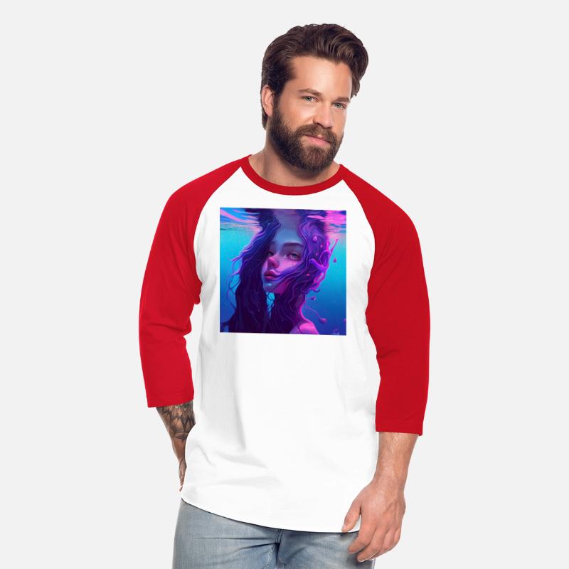 Purple mermaid underwater