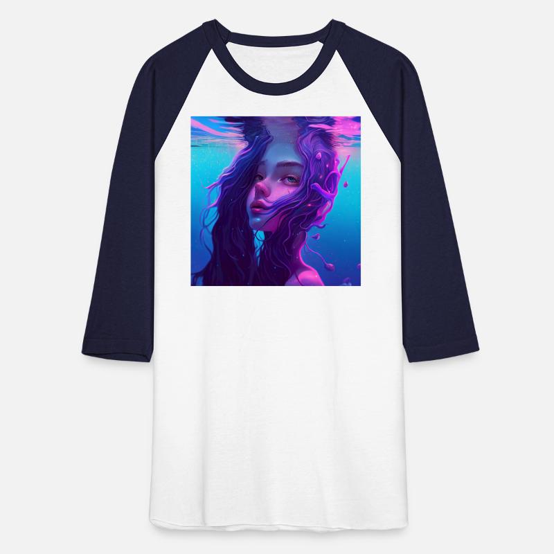 Purple mermaid underwater