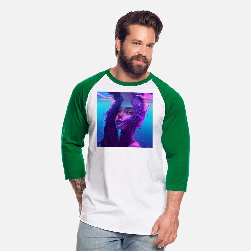 Purple mermaid underwater