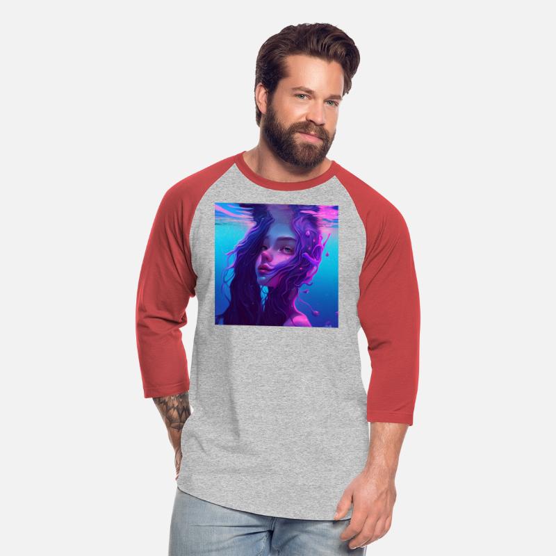 Purple mermaid underwater