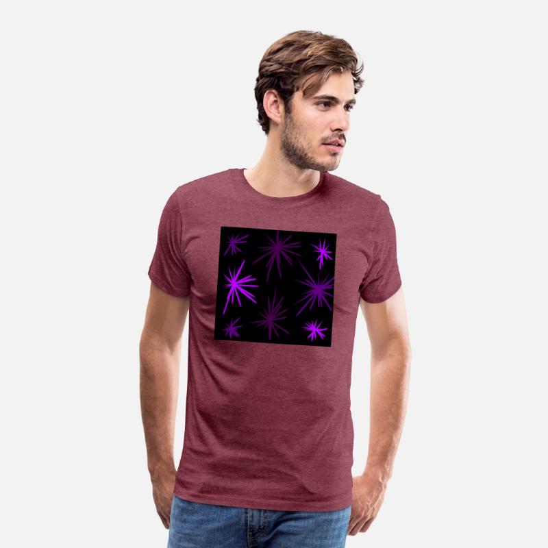 Purple stars in black sky