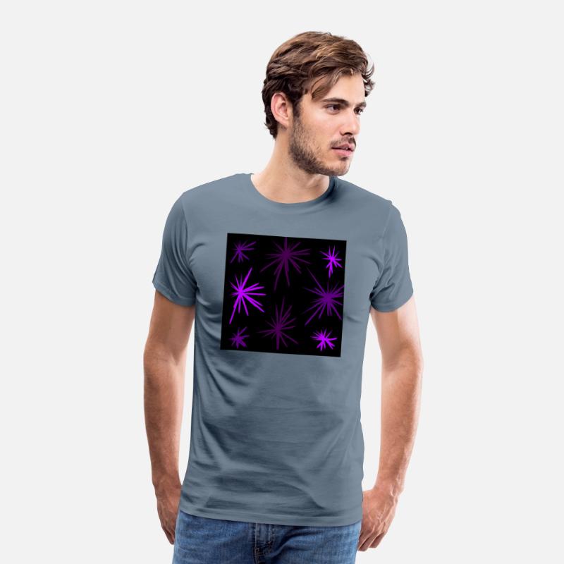 Purple stars in black sky