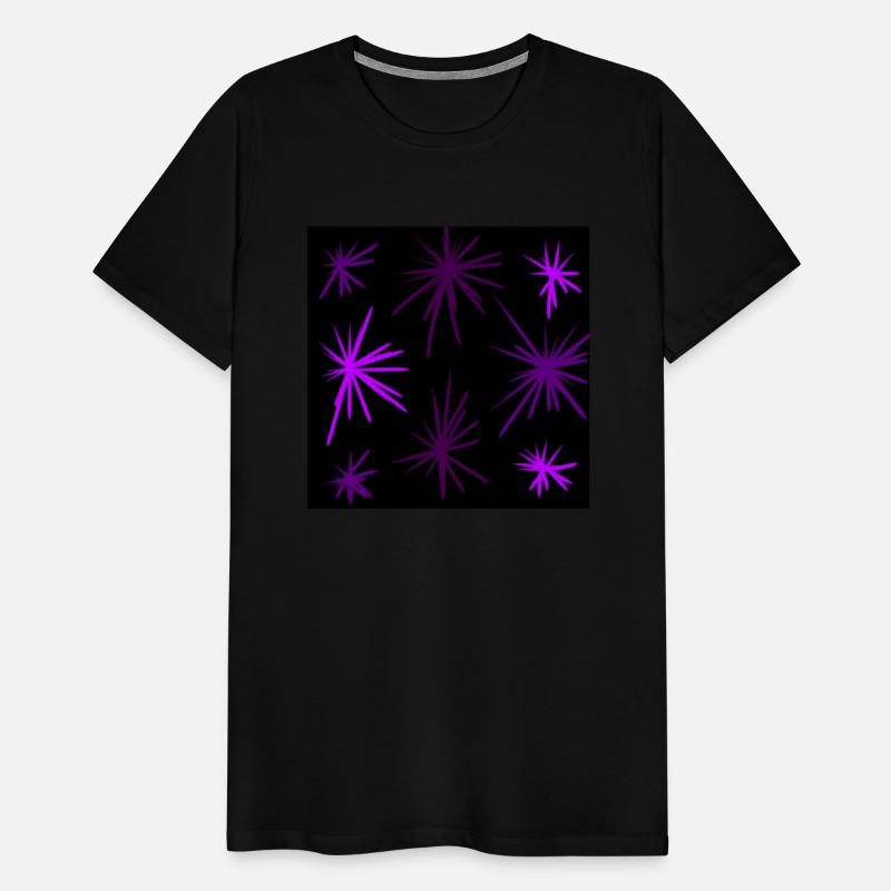 Purple stars in black sky