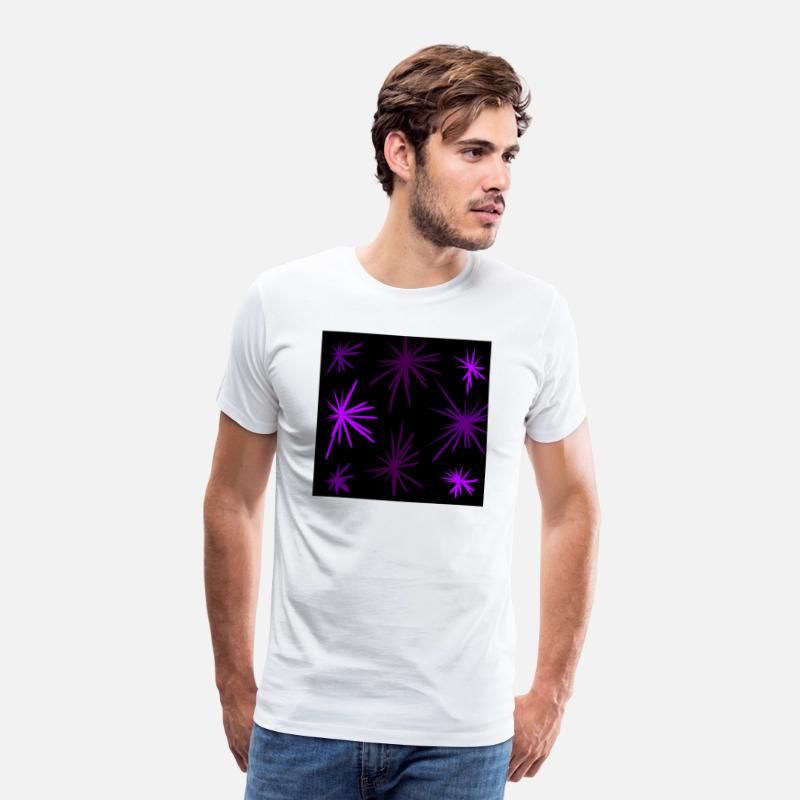 Purple stars in black sky