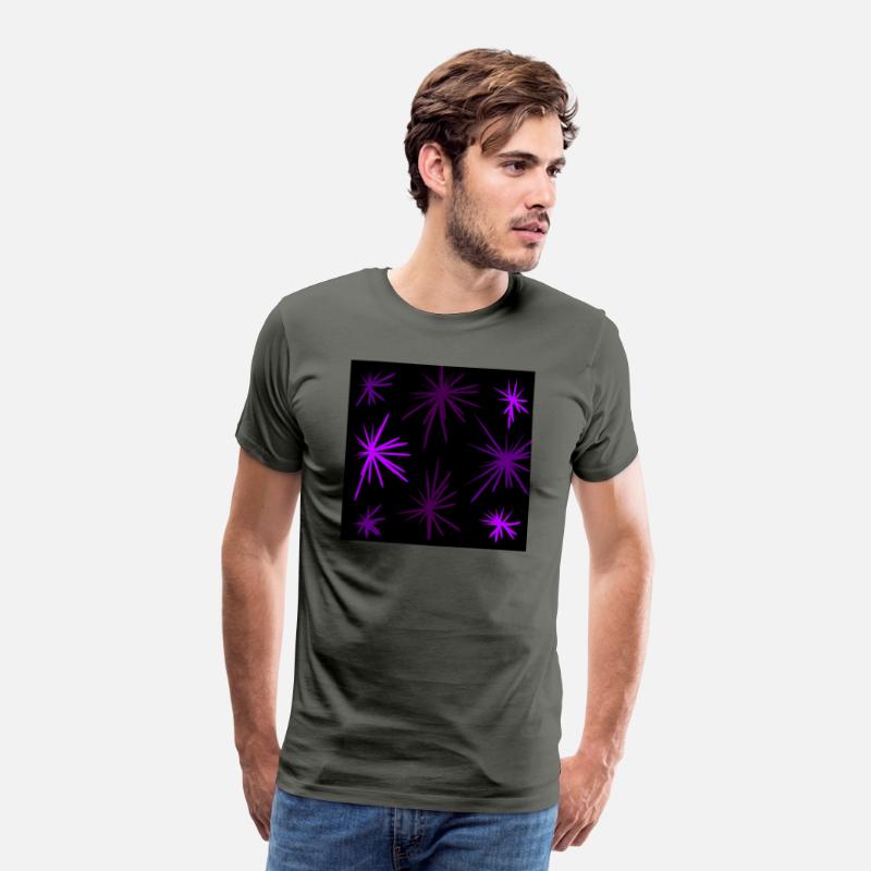 Purple stars in black sky