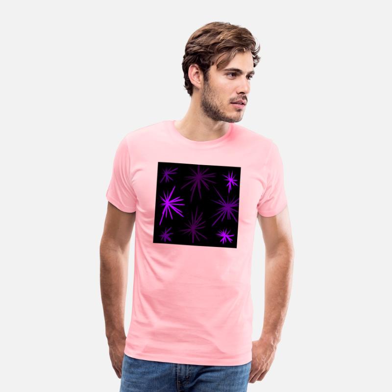 Purple stars in black sky