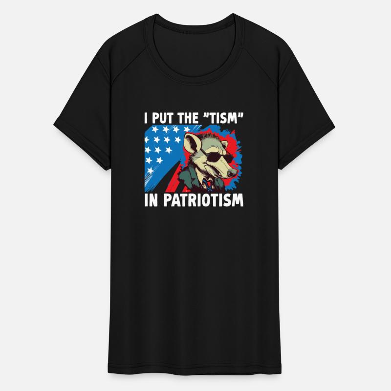 Put The Tism in Patriotism USA flag Opossum