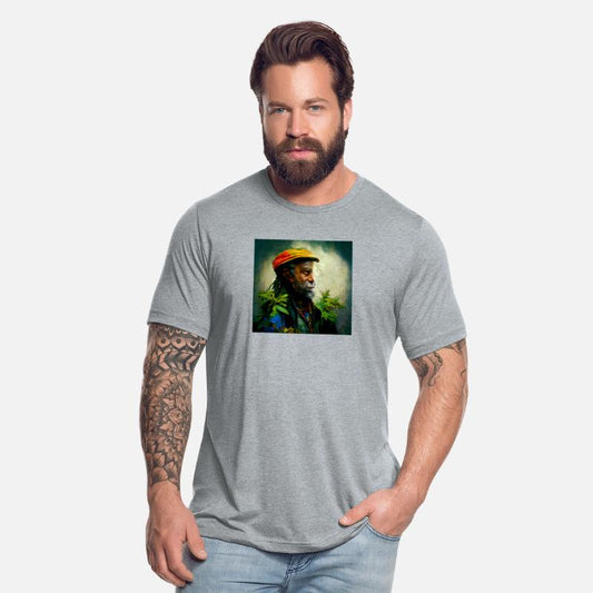 Rastafari Smoking weed painting