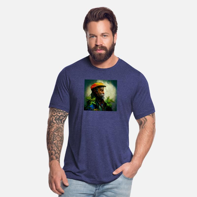 Rastafari Smoking weed painting