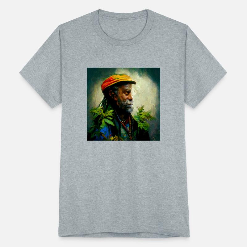 Rastafari Smoking weed painting