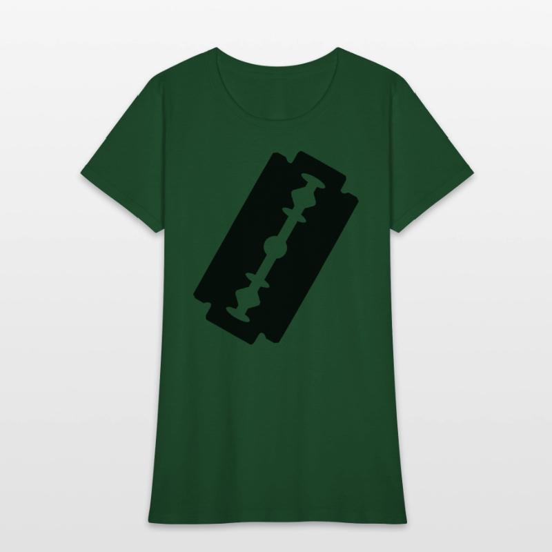 Razor blade logo. Transparent shadow image