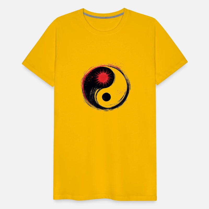 Red and Black Yin Yang Art Design - Cool