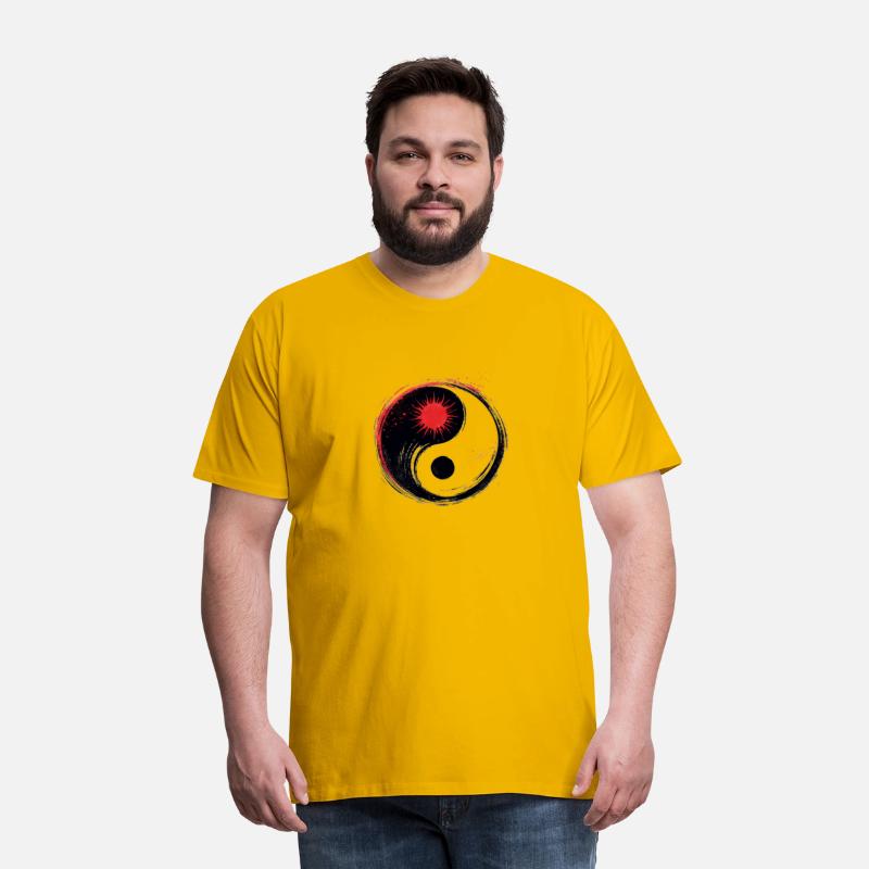 Red and Black Yin Yang Art Design - Cool