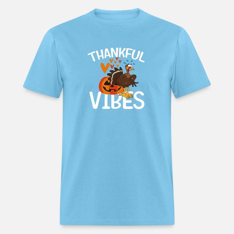 Retro Thankful Vibes Turkey Fall Thanksgiving
