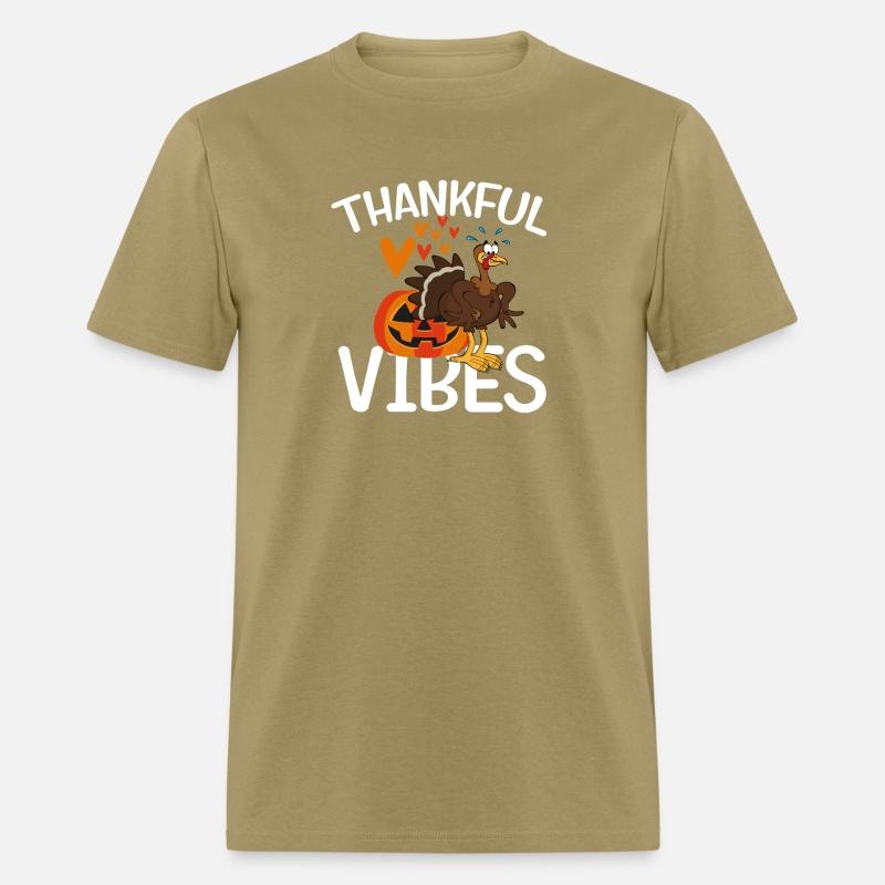 Retro Thankful Vibes Turkey Fall Thanksgiving