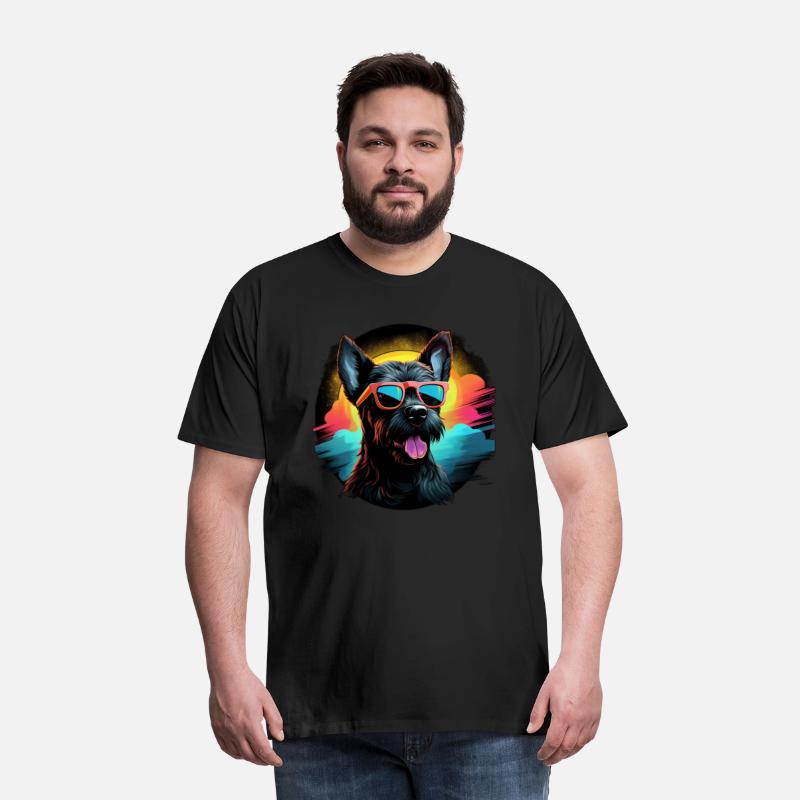 Retro Wave Jack Russel Terrier Dog Shirt