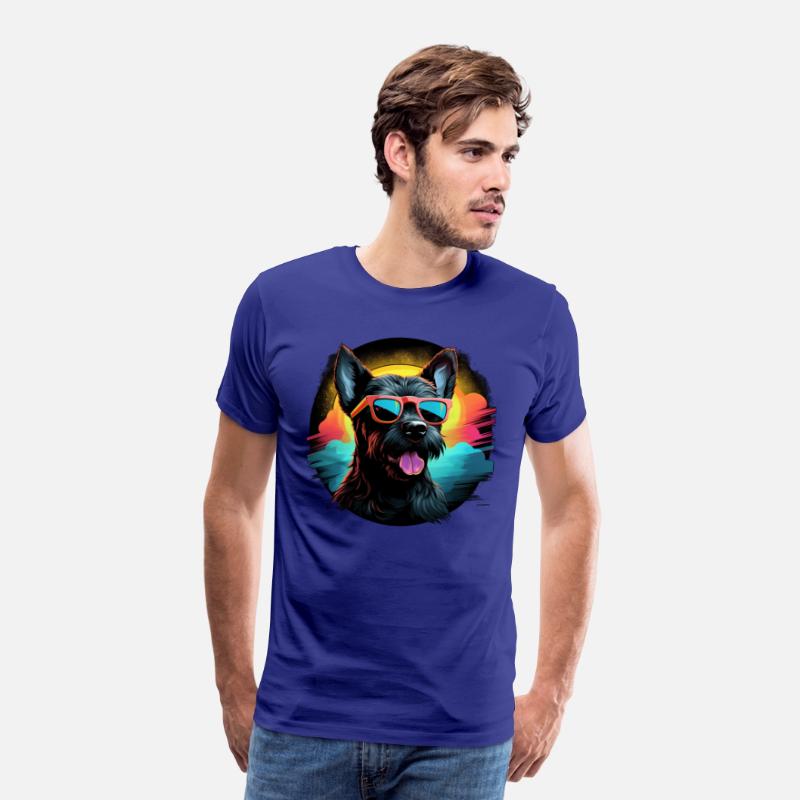 Retro Wave Jack Russel Terrier Dog Shirt