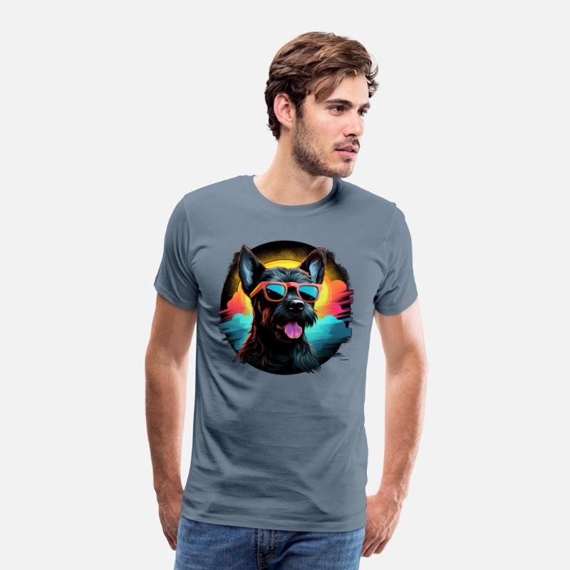 Retro Wave Jack Russel Terrier Dog Shirt