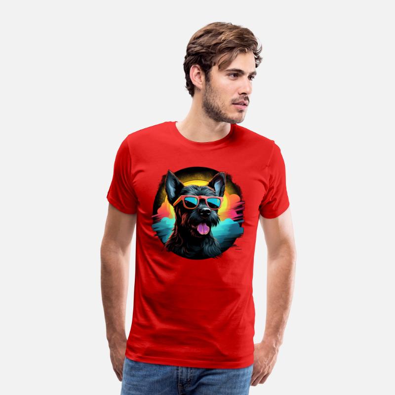 Retro Wave Jack Russel Terrier Dog Shirt