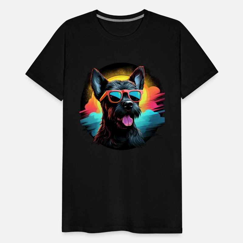 Retro Wave Jack Russel Terrier Dog Shirt