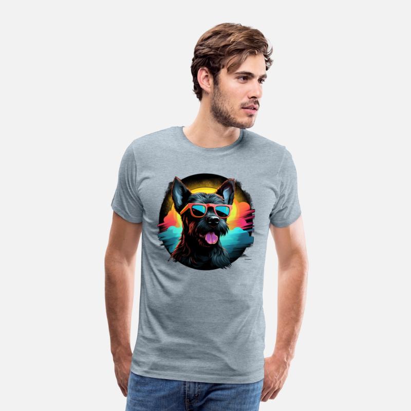 Retro Wave Jack Russel Terrier Dog Shirt