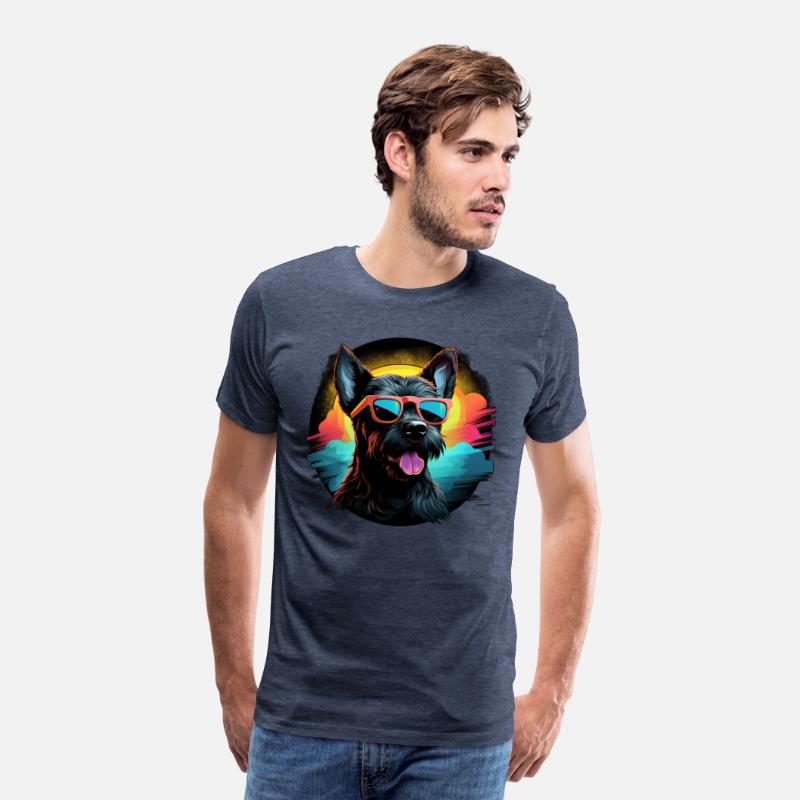 Retro Wave Jack Russel Terrier Dog Shirt