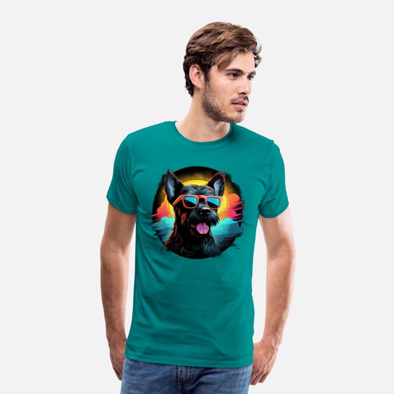Retro Wave Jack Russel Terrier Dog Shirt