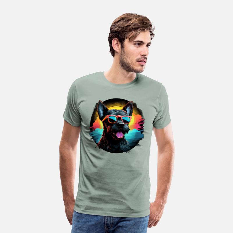 Retro Wave Jack Russel Terrier Dog Shirt