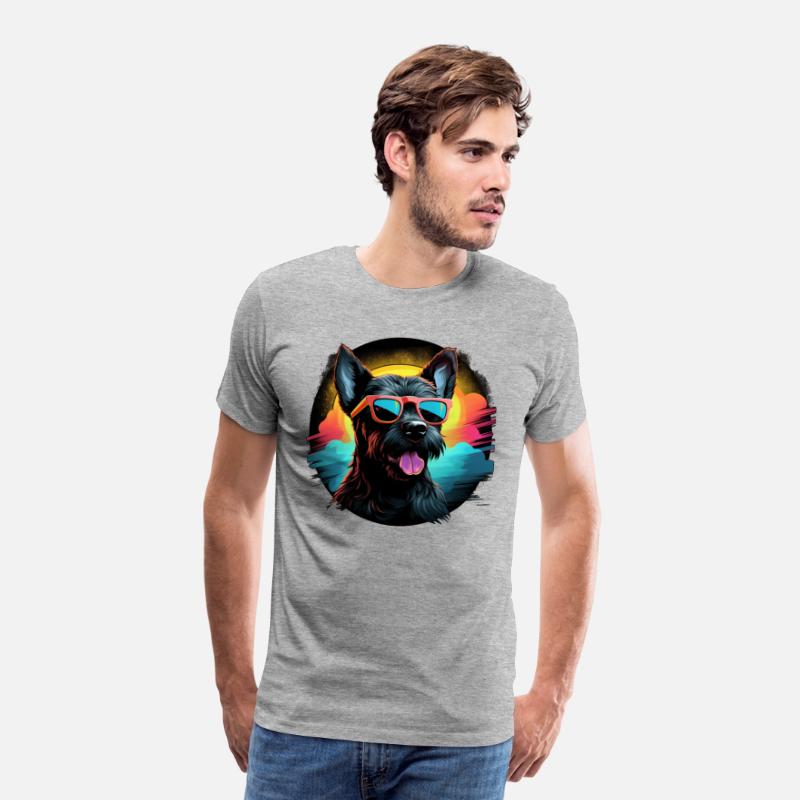 Retro Wave Jack Russel Terrier Dog Shirt