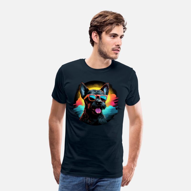 Retro Wave Jack Russel Terrier Dog Shirt
