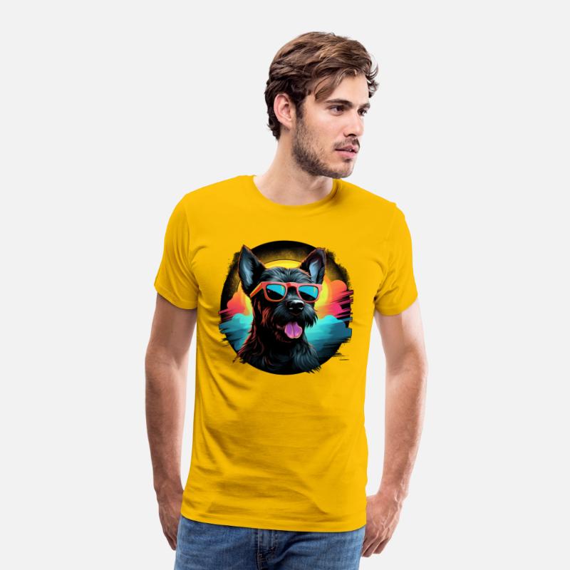 Retro Wave Jack Russel Terrier Dog Shirt