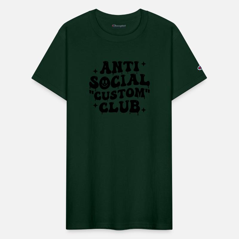 Retro wavy anti social club Light t shirt