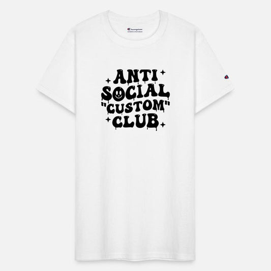 Retro wavy anti social club Light t shirt