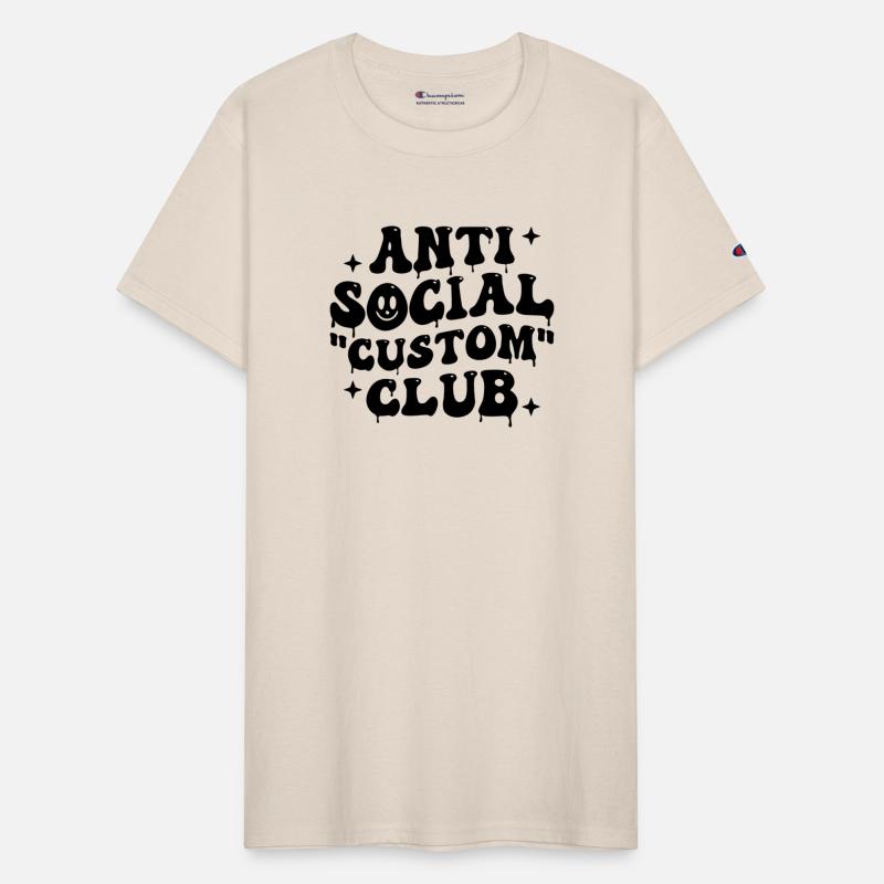 Retro wavy anti social club Light t shirt