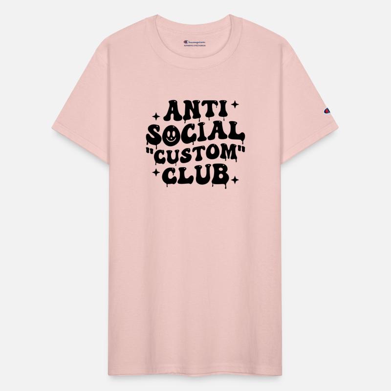 Retro wavy anti social club Light t shirt