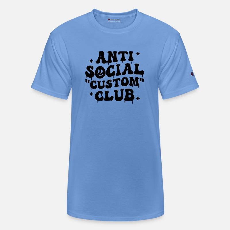 Retro wavy anti social club Light t shirt