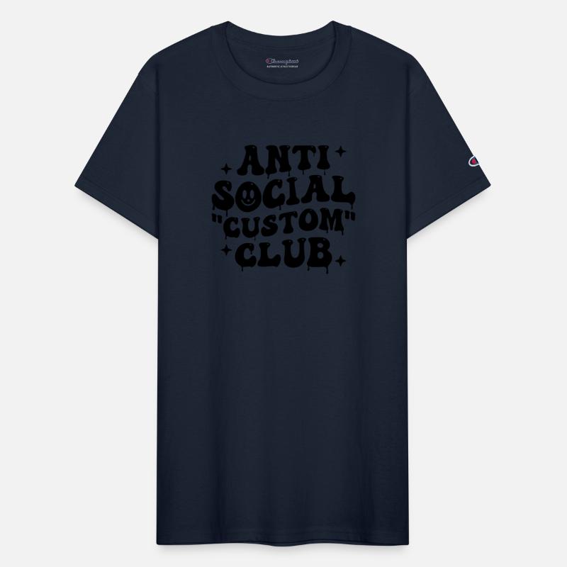 Retro wavy anti social club Light t shirt