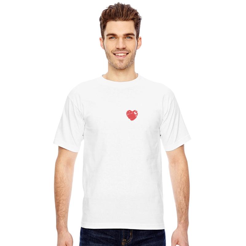 Rib Cage Skeleton Design with Distressed Red Heart