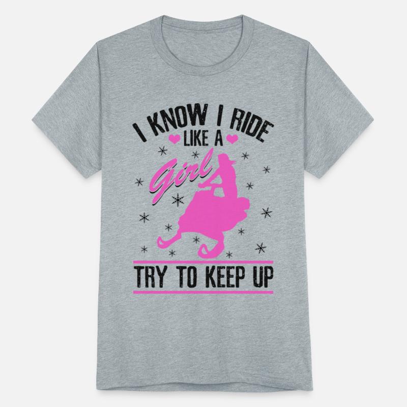Ride Like Girl Snowmobile Motor Sled Snowmobiler