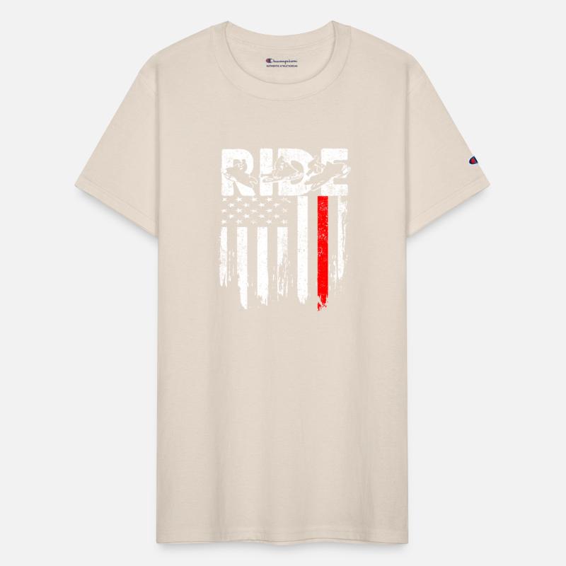 RIDE Snowmobile TShirt Snowmobiling American Flag