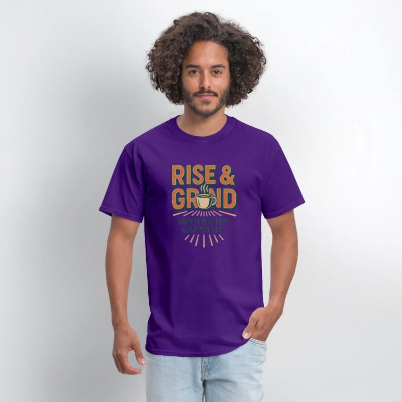 Rise and Grind Caffeine Motivation Tee
