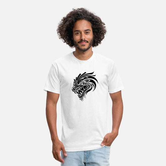 Roaring Chinese Dragon In Tattoo Style