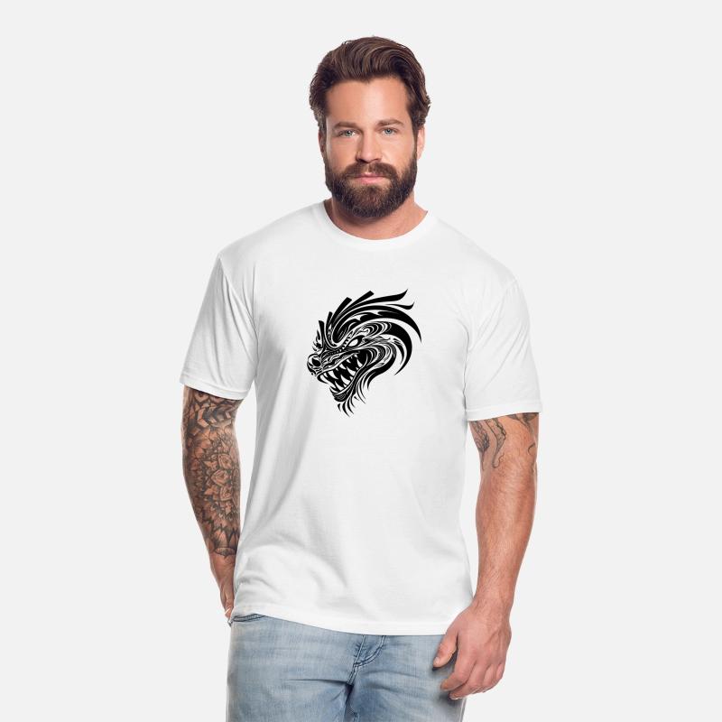 Roaring Chinese Dragon In Tattoo Style